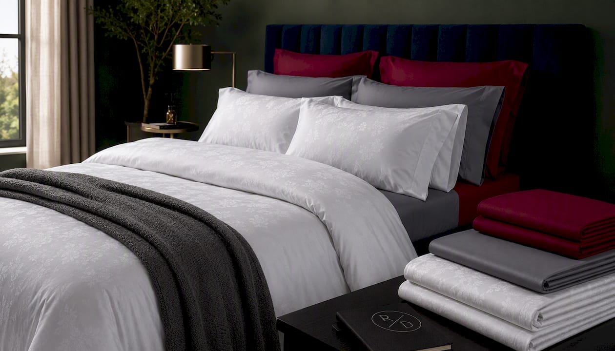 Premium Egyptian Cotton Sheets + Pillowcases 4-Piece Set