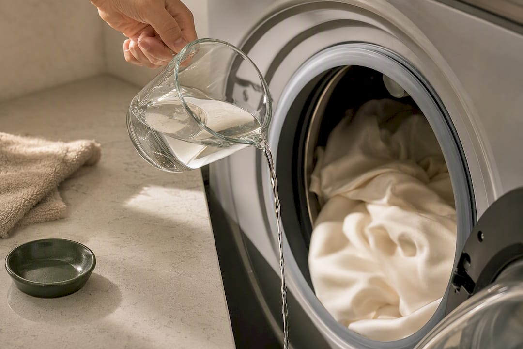 White vinegar prepared for lyocell rinse