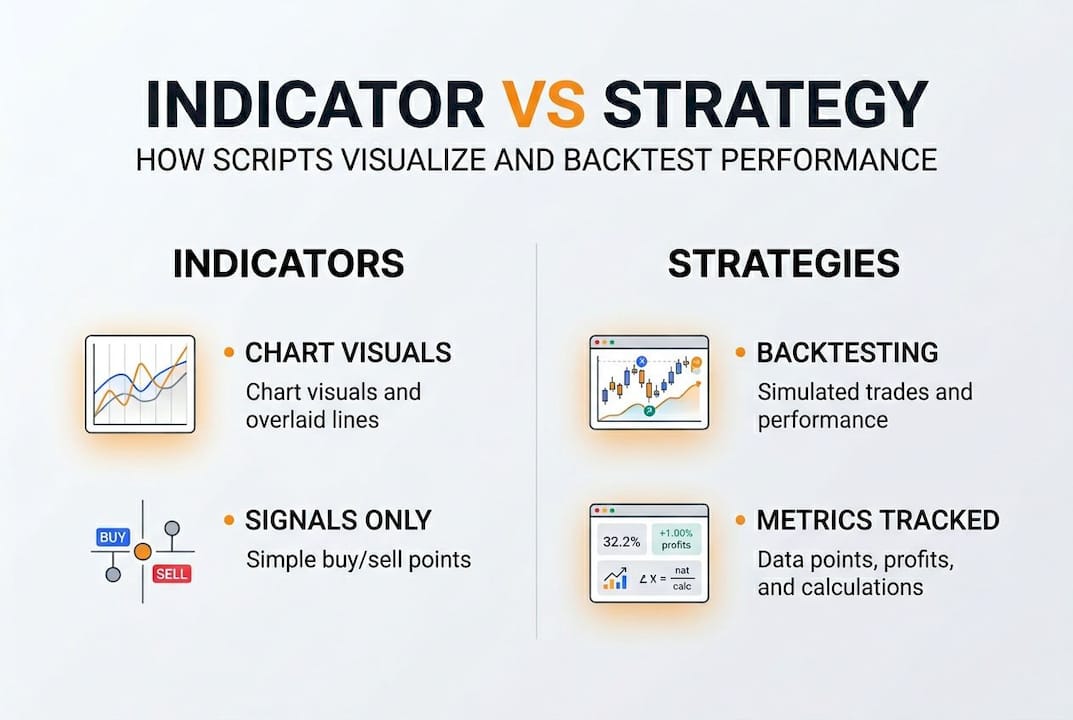 Infographic comparing indicators and strategies