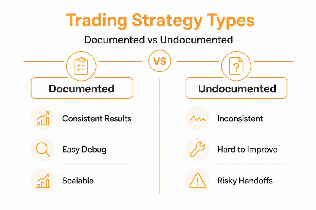 Infographic comparing documented and undocumented trading