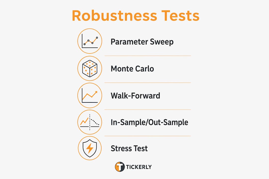 Infographic showing robustness test steps