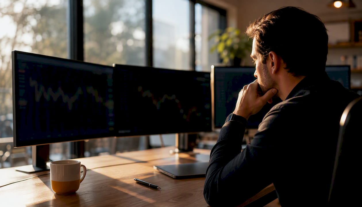 Multi-market charts illustrating gaps in stocks, futures, and crypto