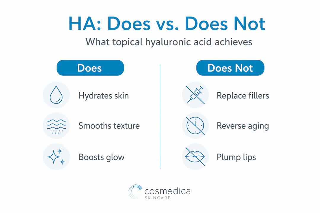 Infographic comparing what HA does and does not do