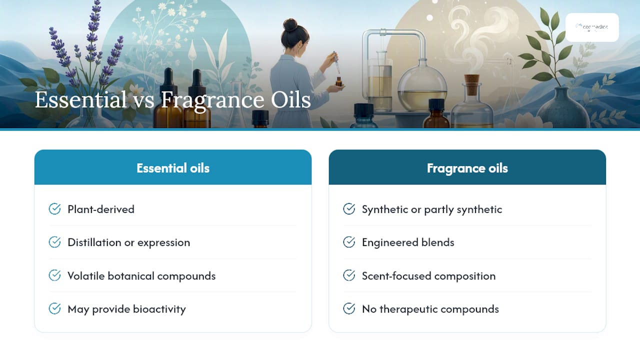 Essential oils versus fragrance oils comparison