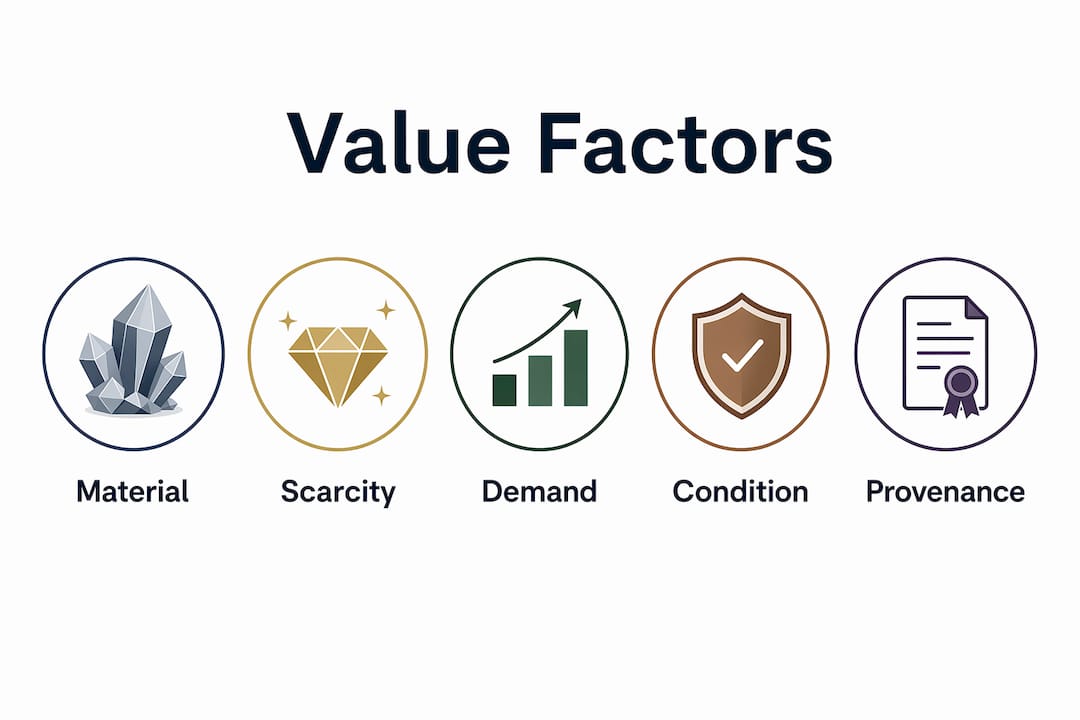 Infographic illustrating factors influencing accessory value