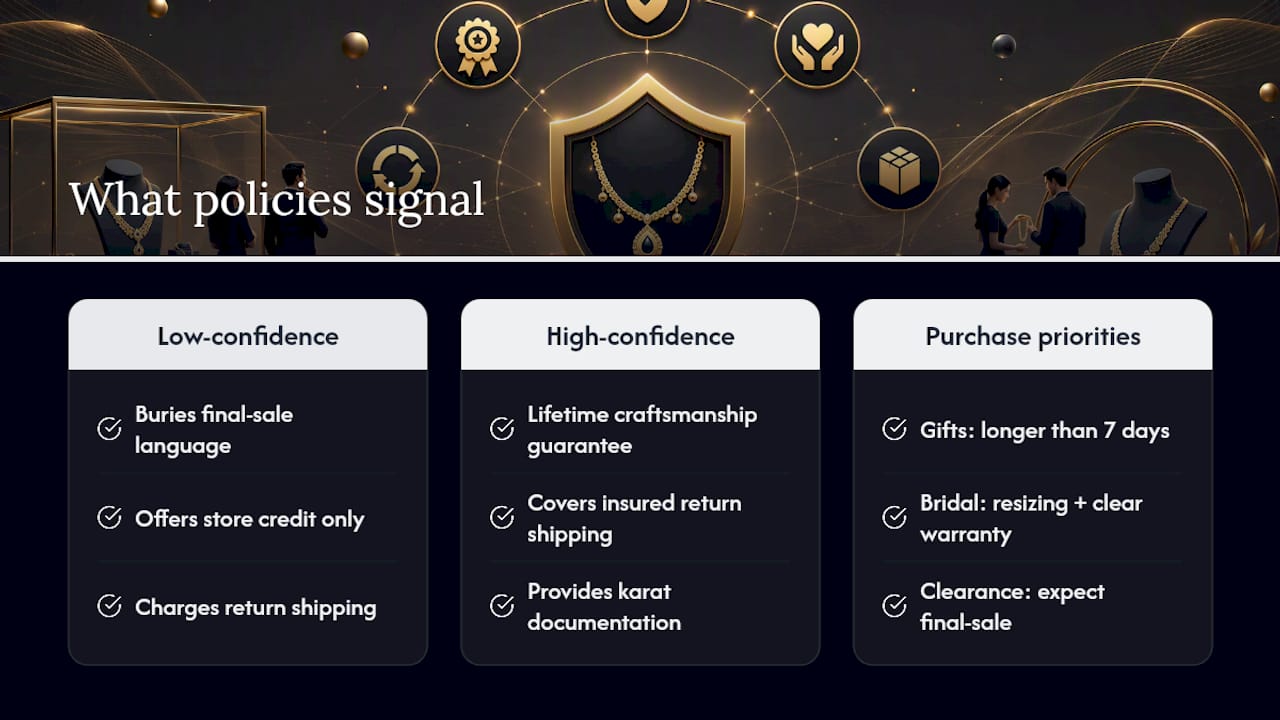 What the checklist actually tells you about a retailer — overview diagram