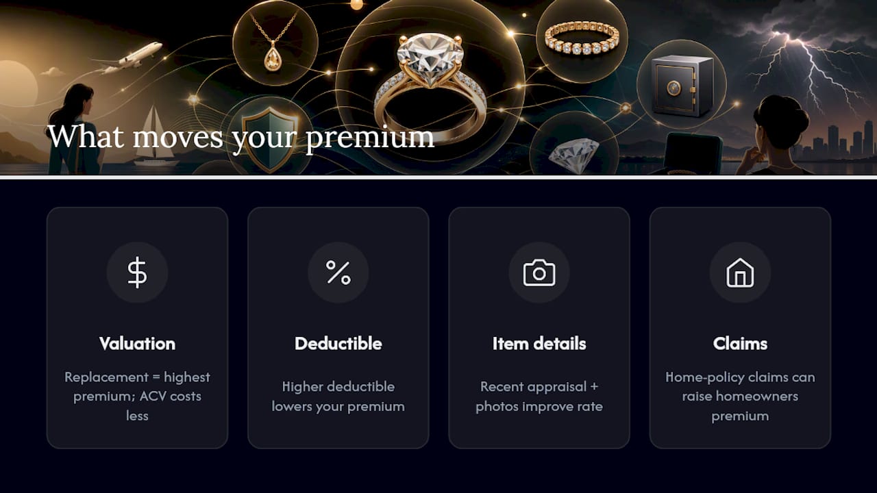 What Actually Moves Your Premium Up or Down — overview diagram