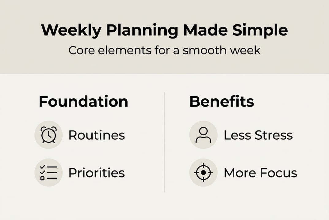 Infographic with core personal planning elements