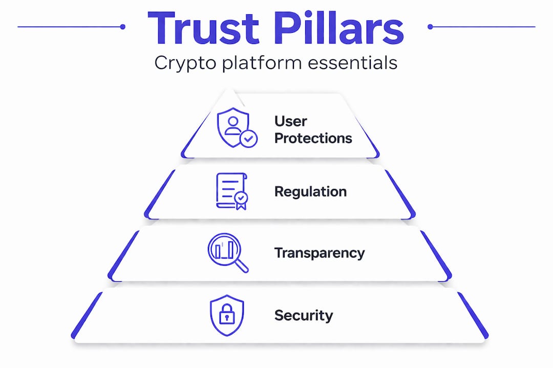 Hierarchy infographic pillars of crypto trust