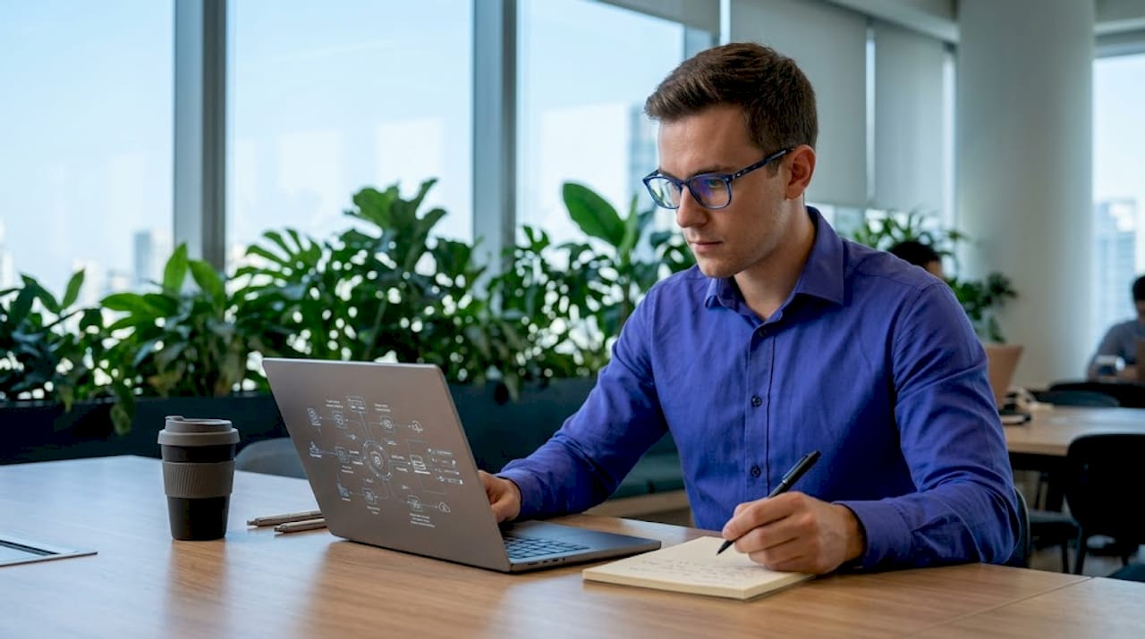 Man examining crypto platform security setup