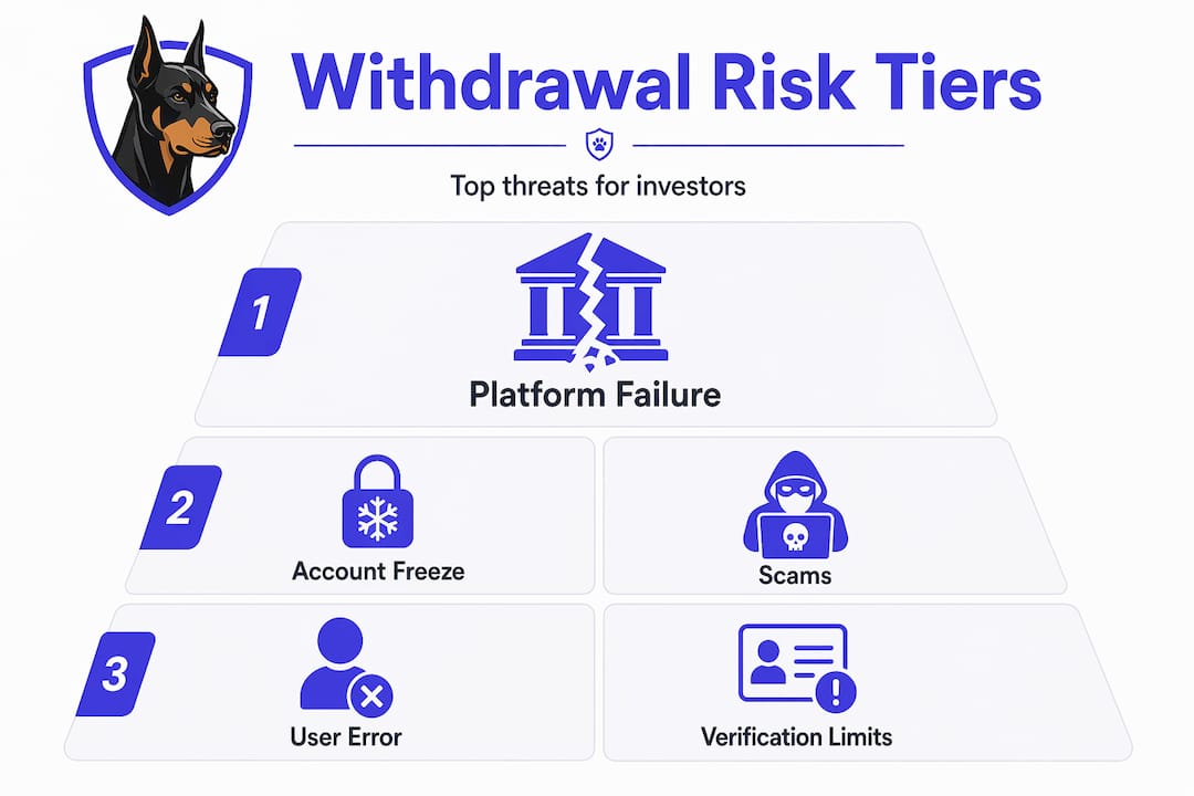 Infographic visualizing hierarchy of withdrawal risks