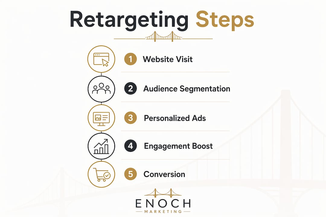 Infographic showing fitness retargeting campaign stages