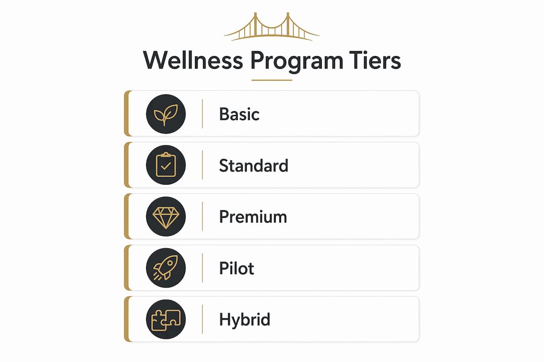 Infographic illustrating wellness program tiers