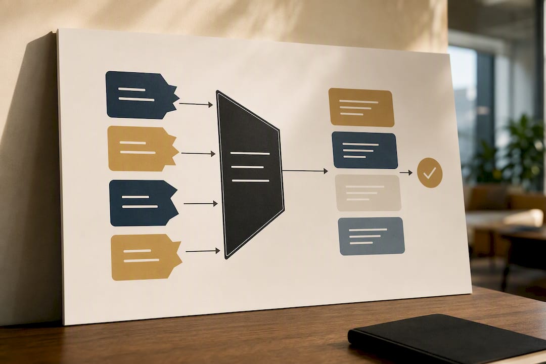 Landing page claims filtered into compliant messaging