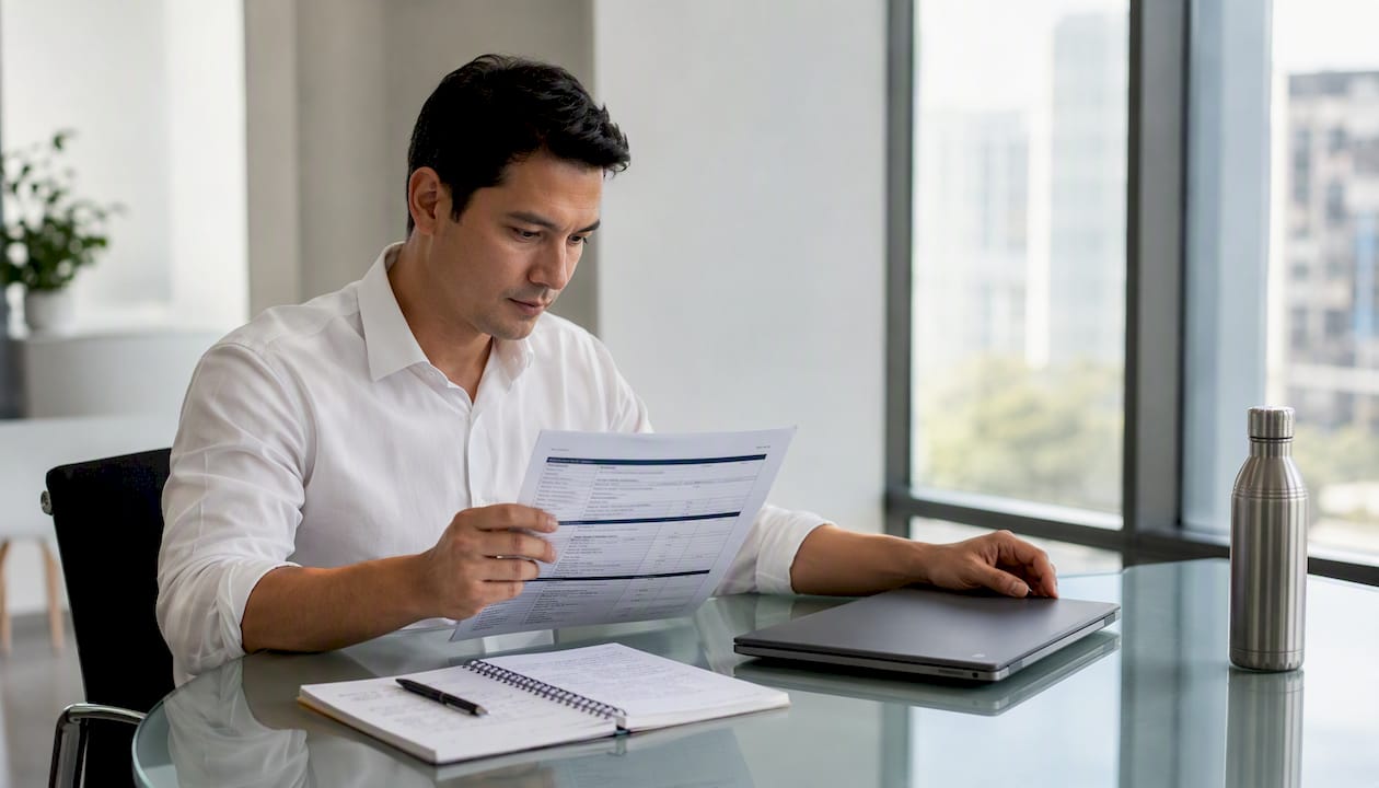 Procurement officer managing AI training schedule