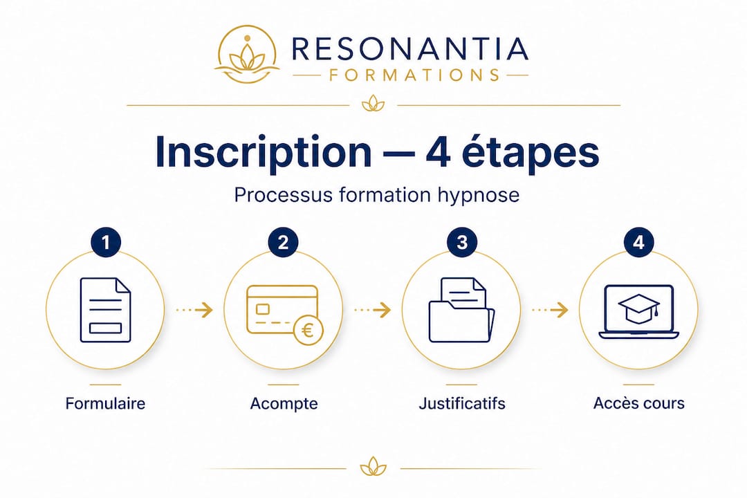 Découvrez en un coup d’œil les différentes étapes pour s’inscrire à une formation en ligne grâce à notre infographie.