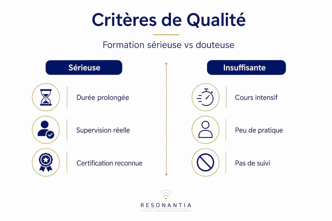Infographie : les essentiels pour une formation thérapeutique de qualité