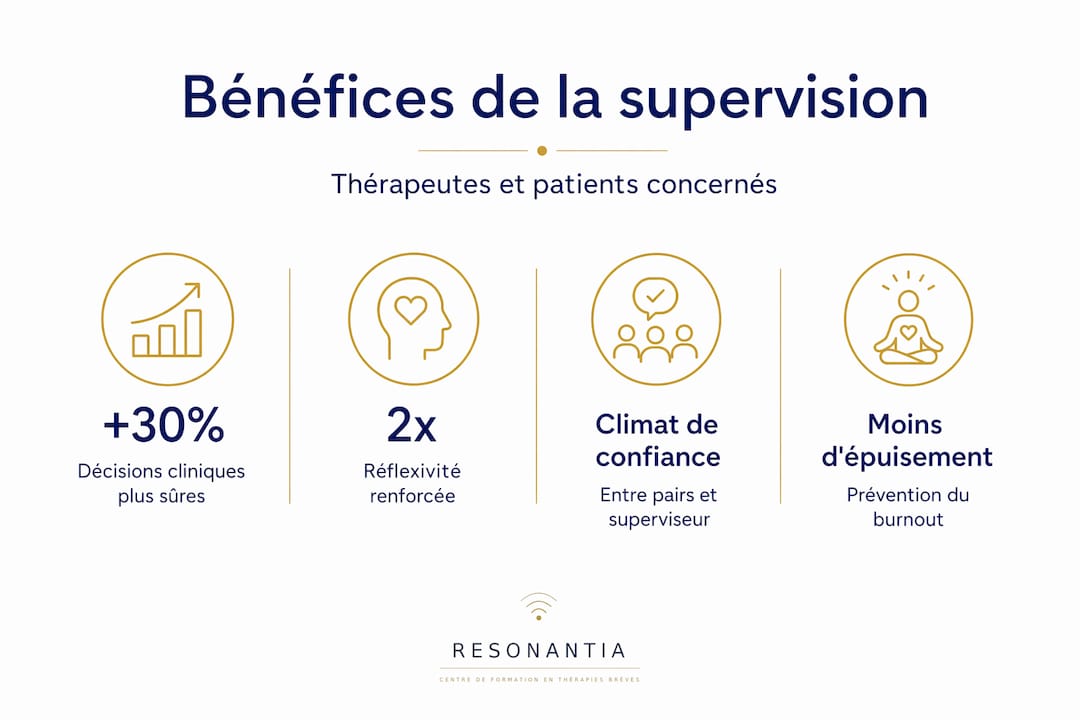 Infographie : les avantages de la supervision en psychologie