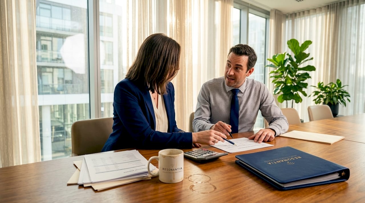Autour d’une table, des professionnels échangent sur les dossiers de financement de la formation, analysant ensemble les différentes options et modalités.