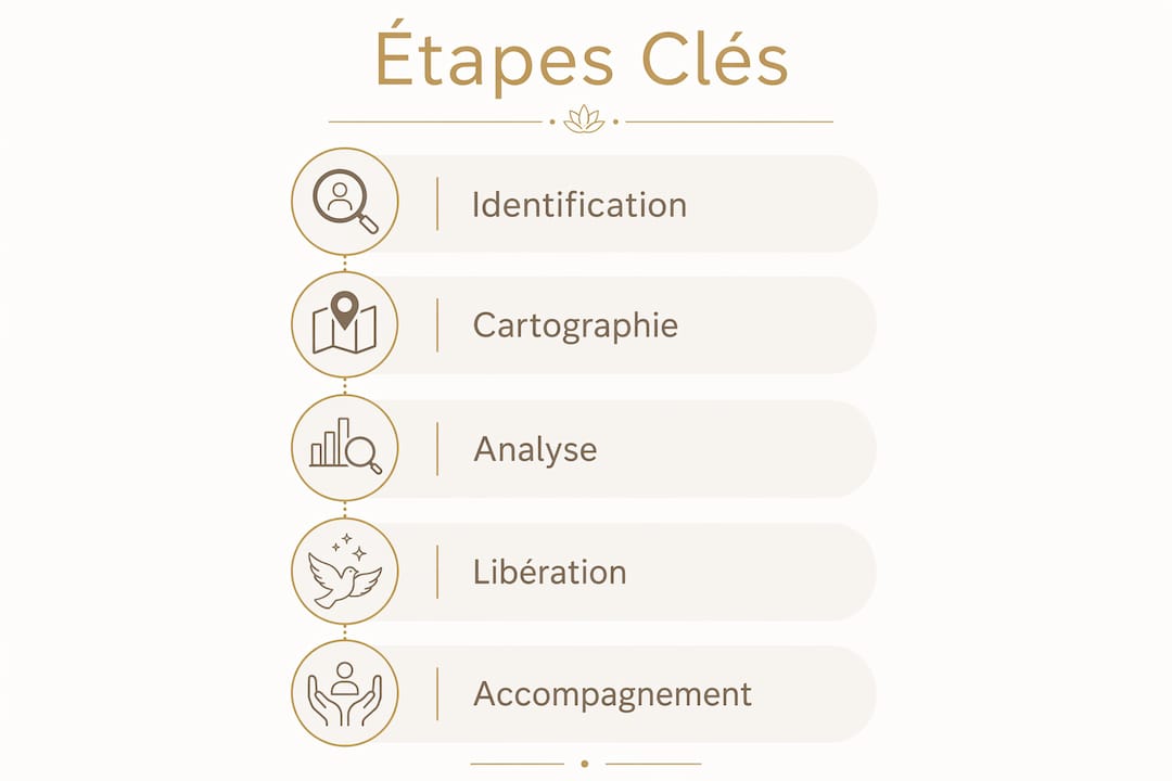 Infographie : les grandes étapes de la psychogénéalogie
