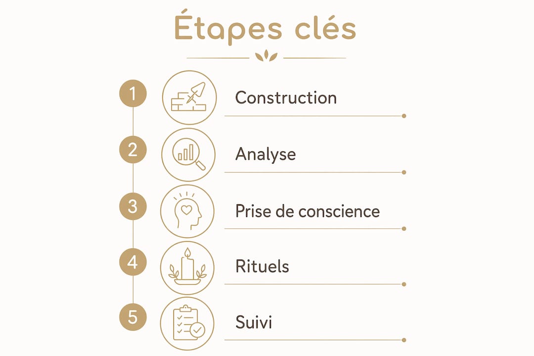 Découvrez en un coup d’œil les grandes étapes de la psychogénéalogie grâce à cette infographie.