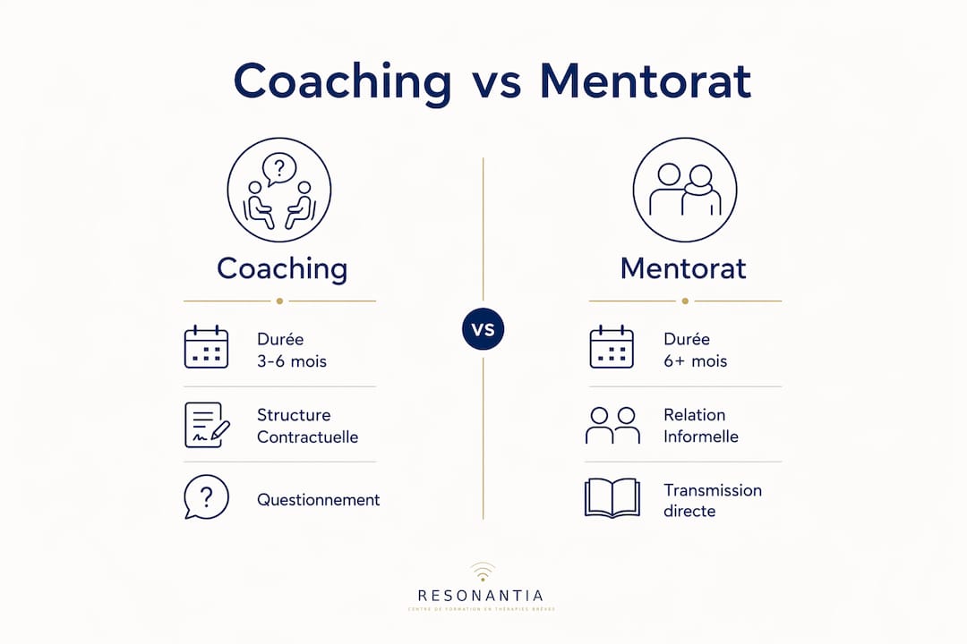 Infographie : quelles différences entre coaching et mentorat ?