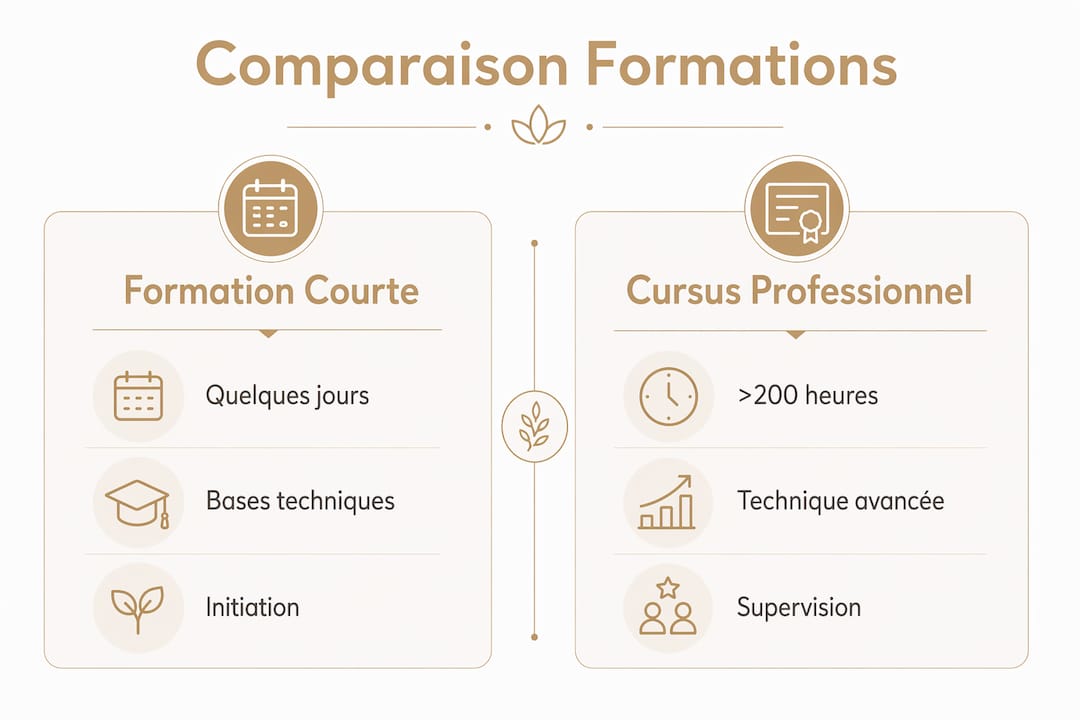 Infographie : courte formation ou parcours professionnel, comment choisir ?