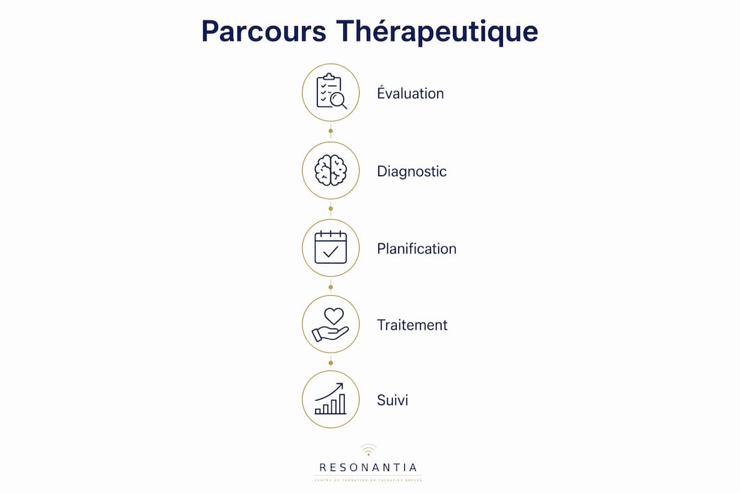 Infographie : les différentes étapes d'un parcours de soin personnalisé