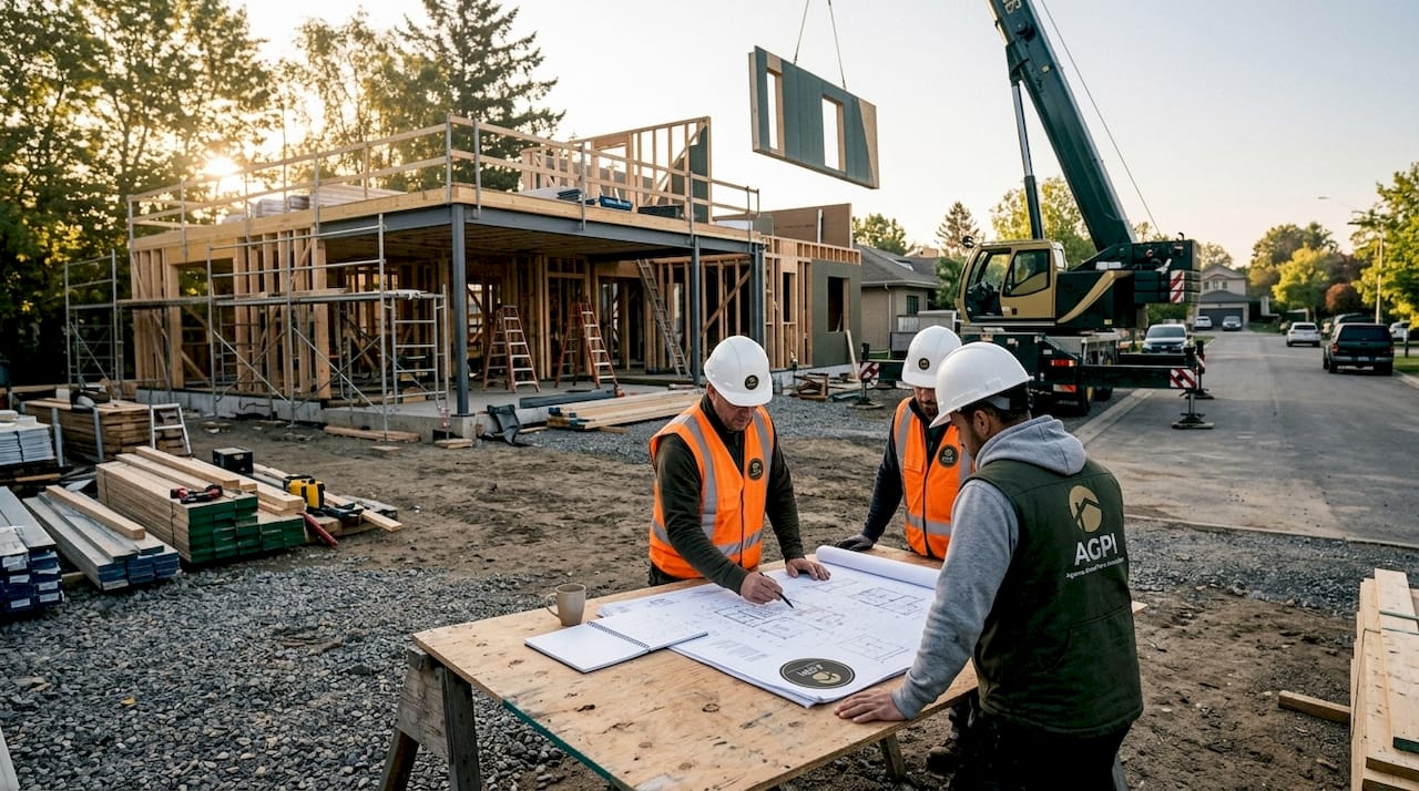 Chantier en cours pour la construction d’un nouvel immeuble résidentiel