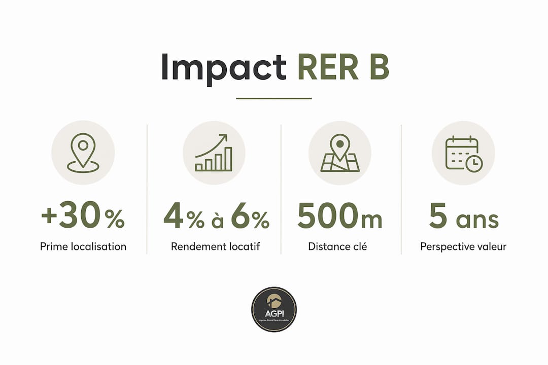 Infographie : Quel impact du RER B sur les prix et la rentabilité immobilière ?