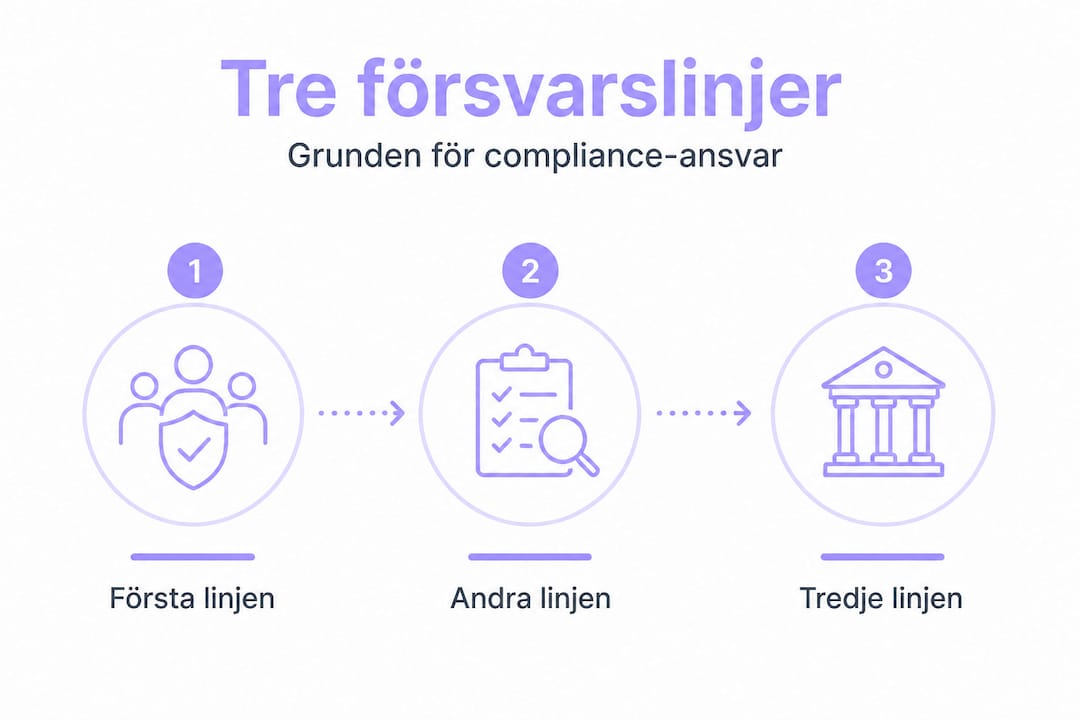 Vertikal infografik som förklarar de tre försvarslinjerna