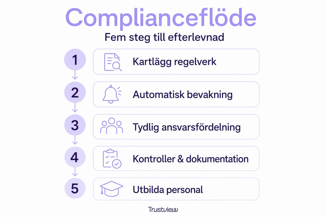 Så fungerar compliance-processen – en översikt i fem steg