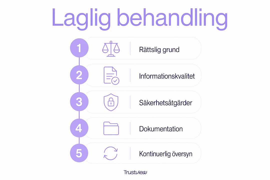 Grafisk översikt: Så hanterar du personuppgifter enligt lagen – steg för steg