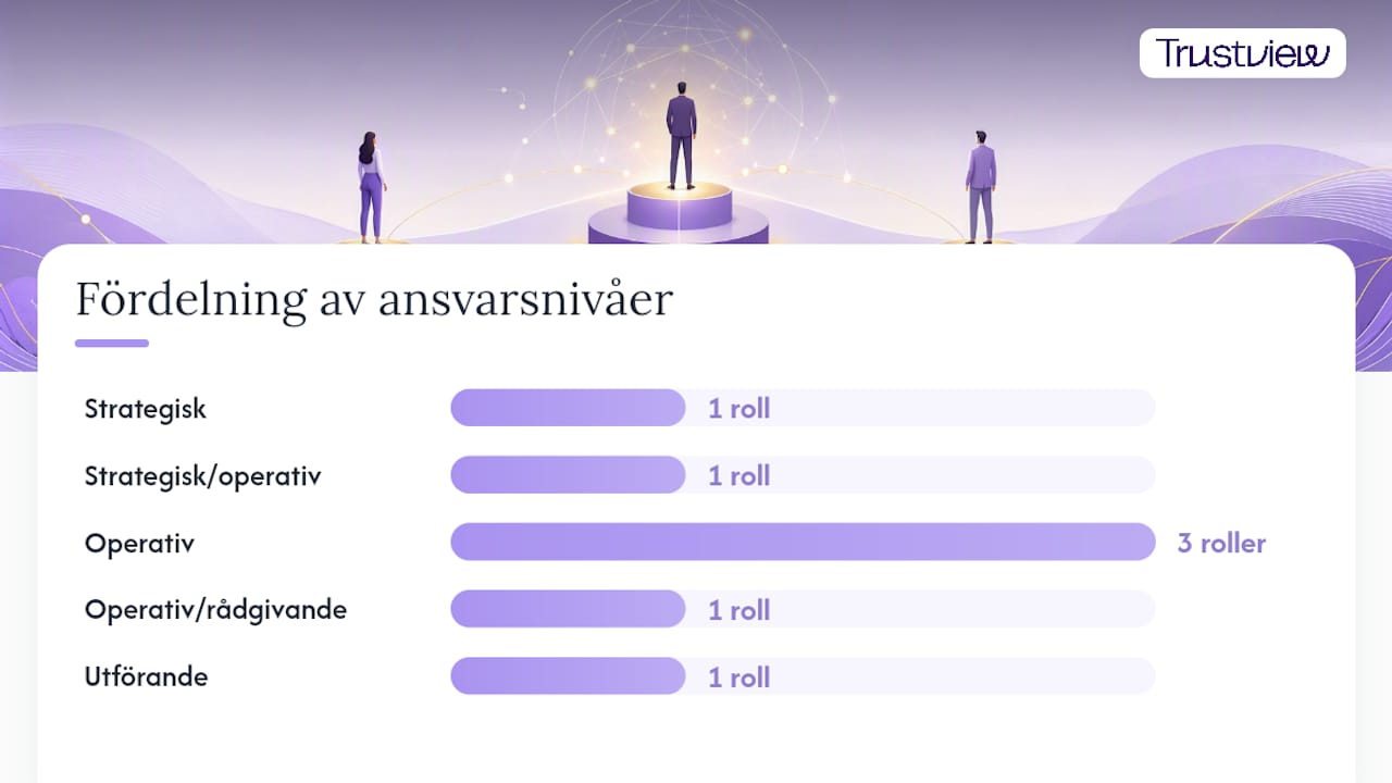 Översikt som visar roller och ansvar inom compliance