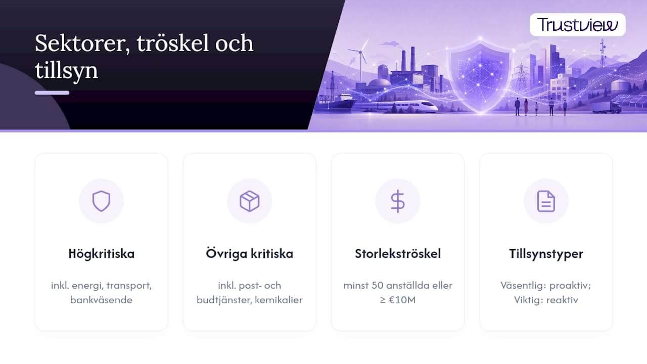 Översikt över branschindelning enligt NIS2-direktivet