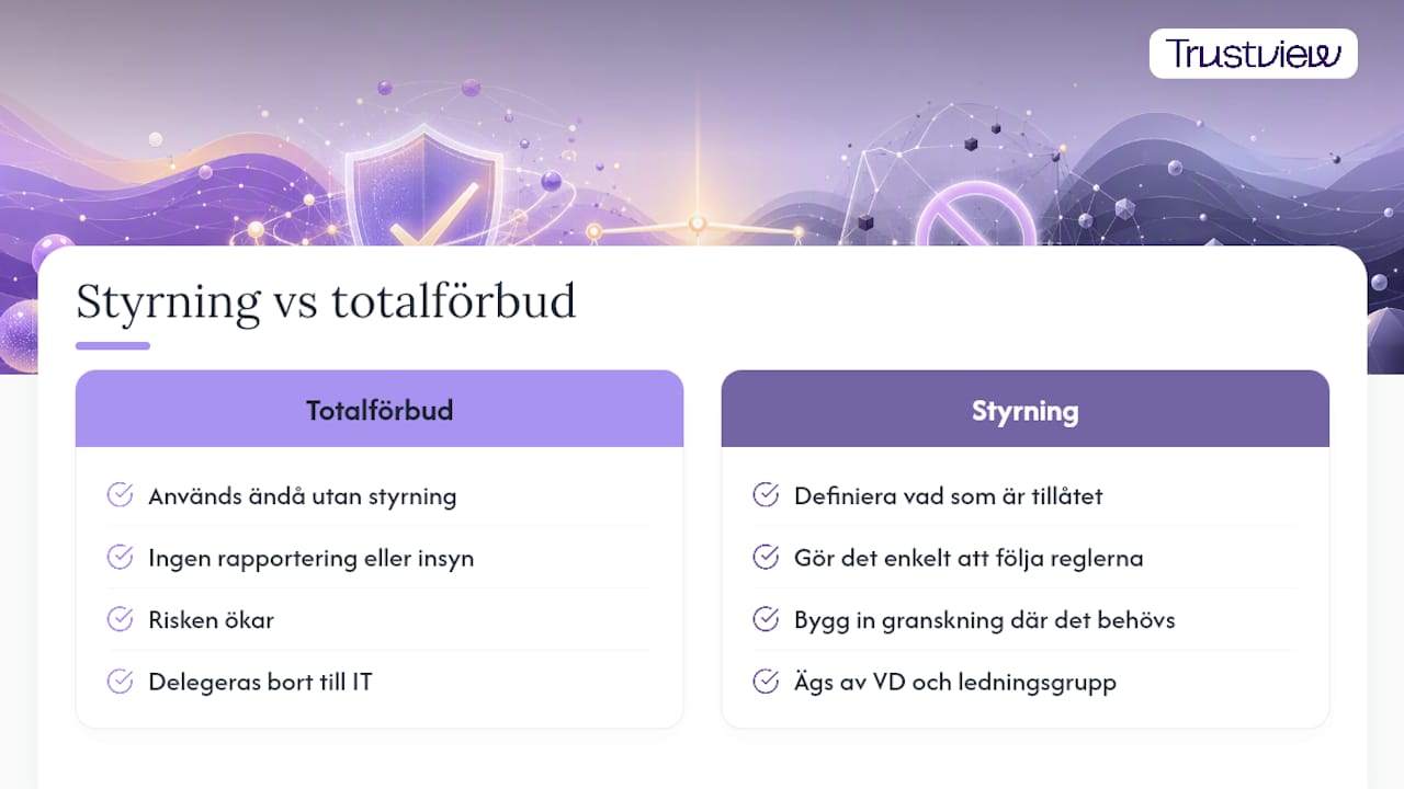 Styrning framför totalförbud: ett perspektiv från Trustview-teamet — overview diagram