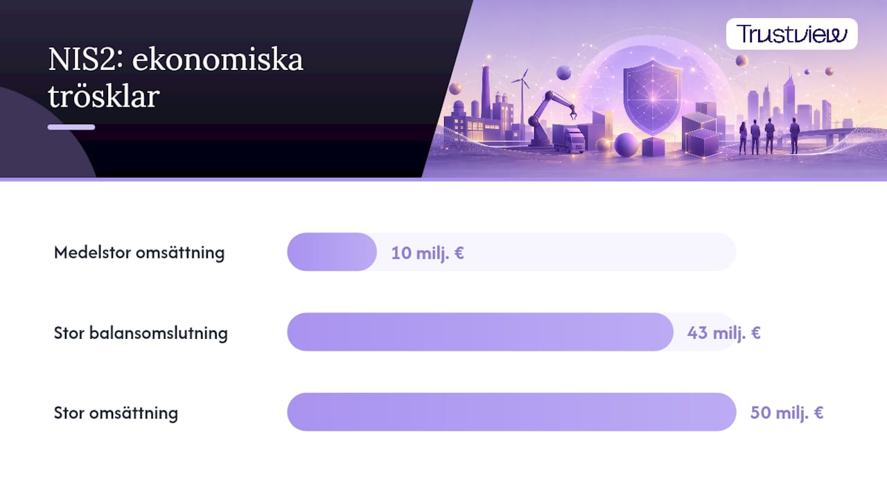 NIS2:s tröskelvärden för storlek och omsättning