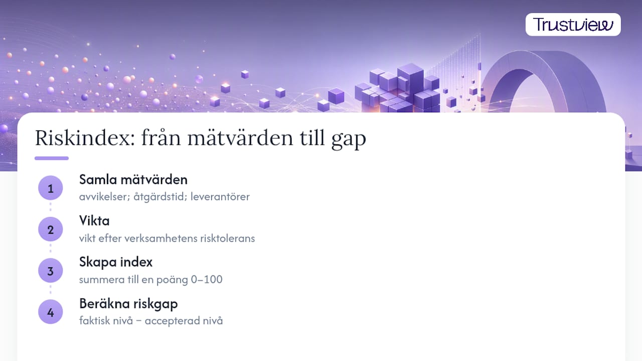 Komponenter i riskindex och accepterat riskgap