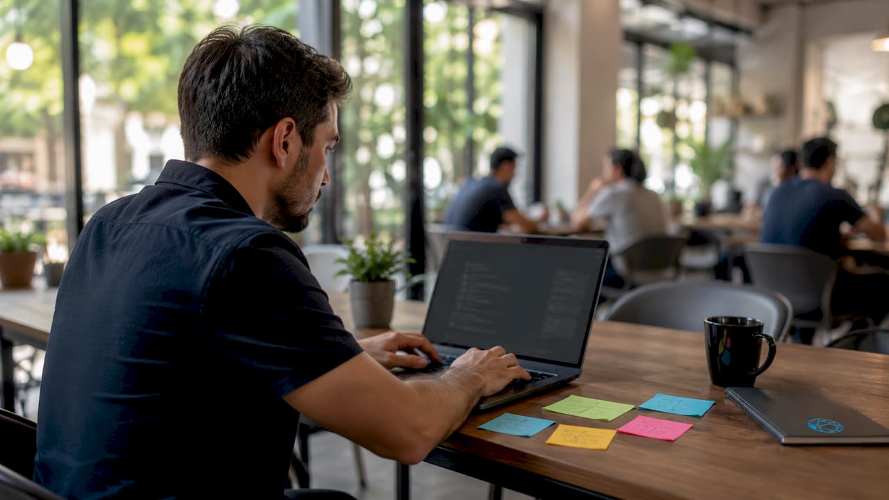 IT specialist configuring proxy settings