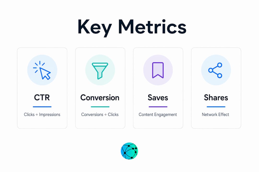 Infographic depicting key social media engagement metrics