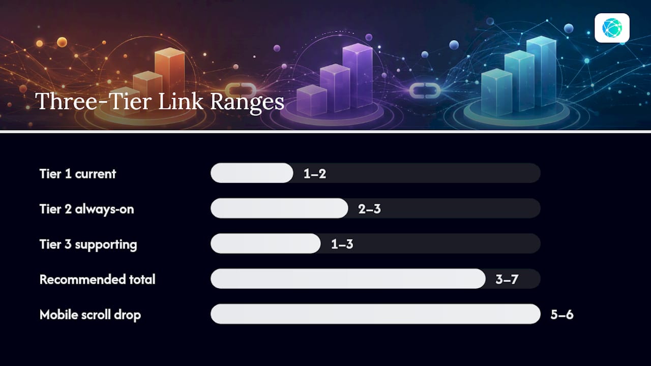 Three-tier link priority and count range