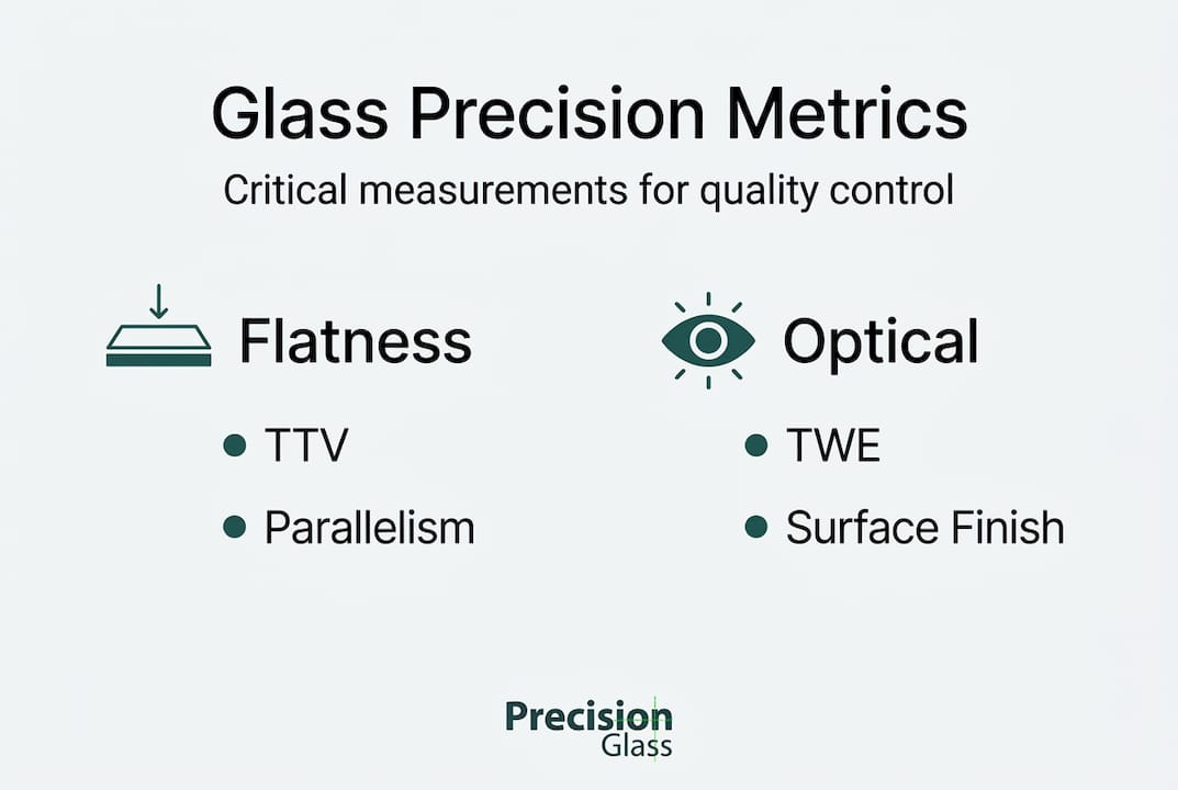 Infographic showing glass precision metrics