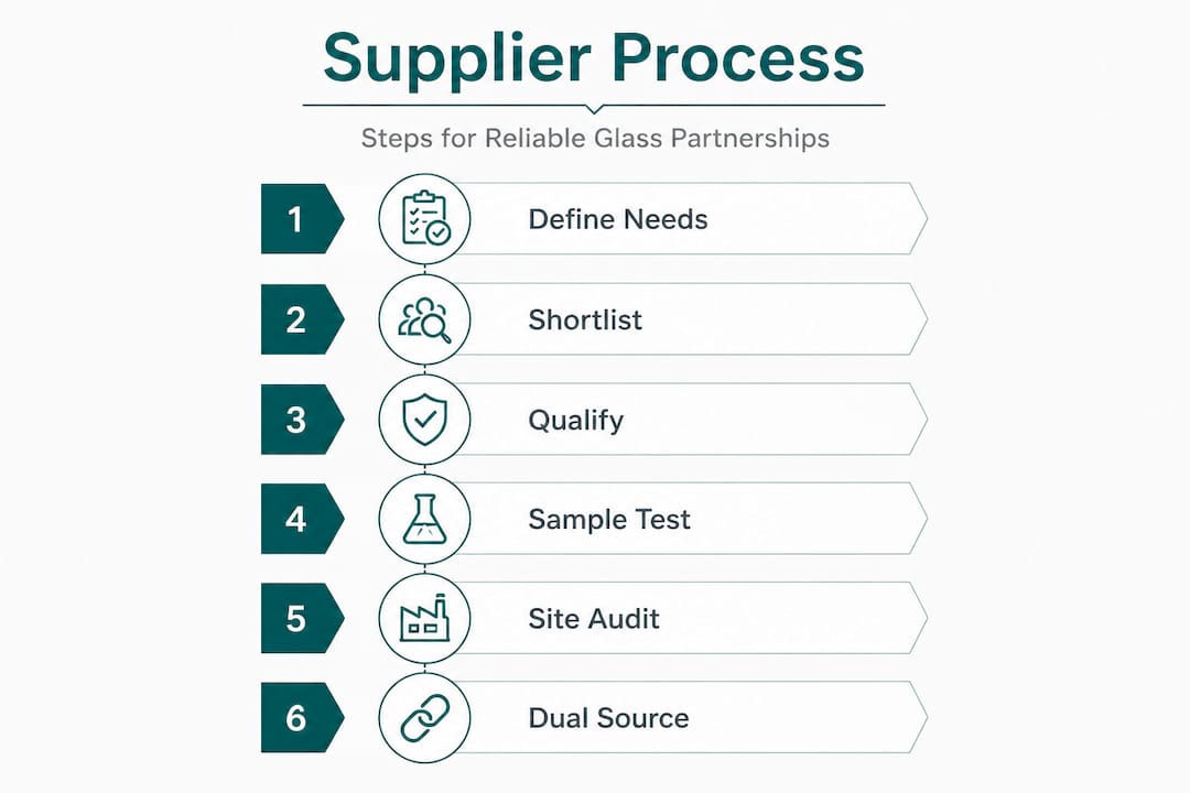 Infographic showing supplier partnership workflow steps