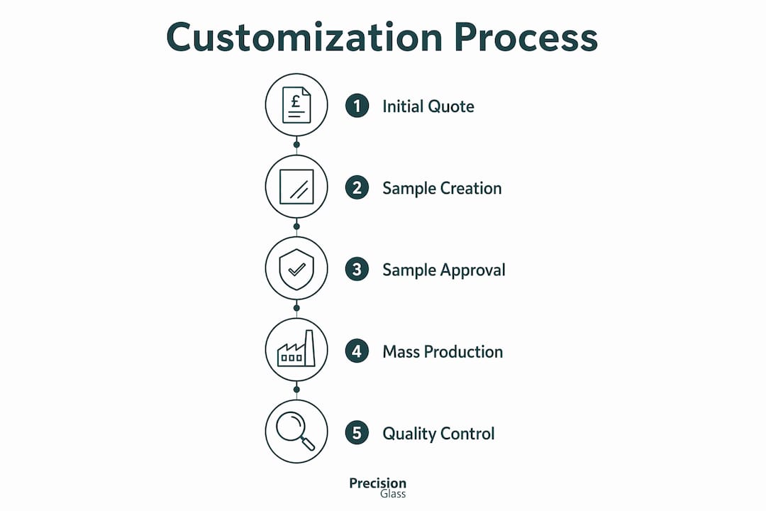 Infographic showing customization process workflow