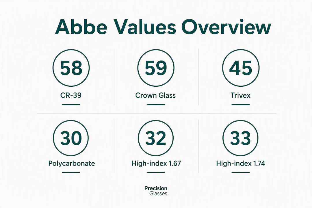 Infographic showing Abbe value comparisons