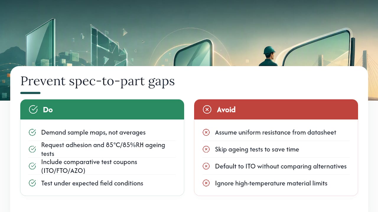 The gap between an ITO spec sheet and a working part — overview diagram