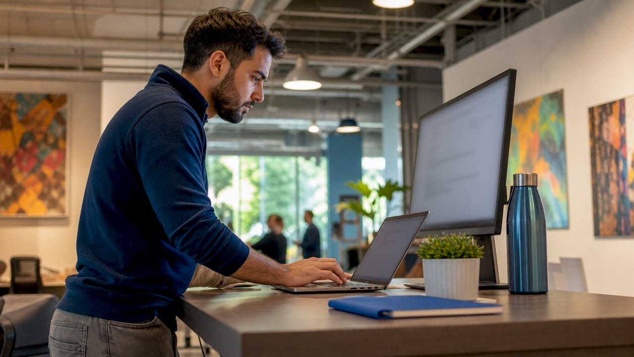Marketing manager working on testimonials SEO strategy