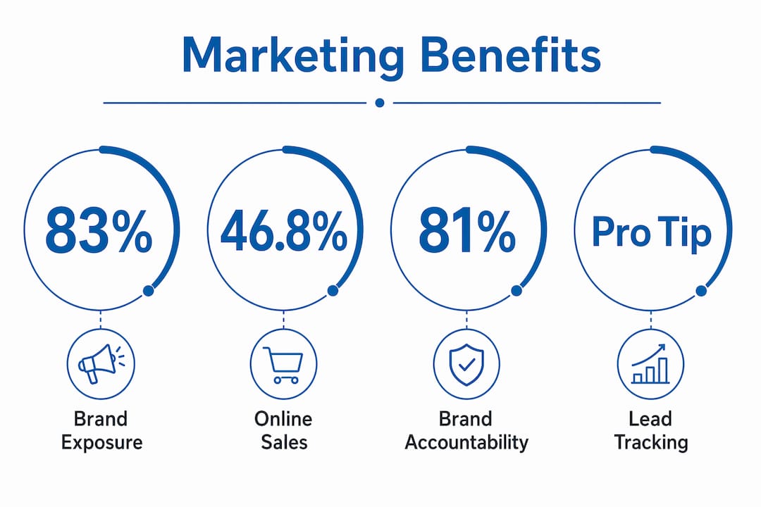 Infographic highlighting key social media marketing statistics