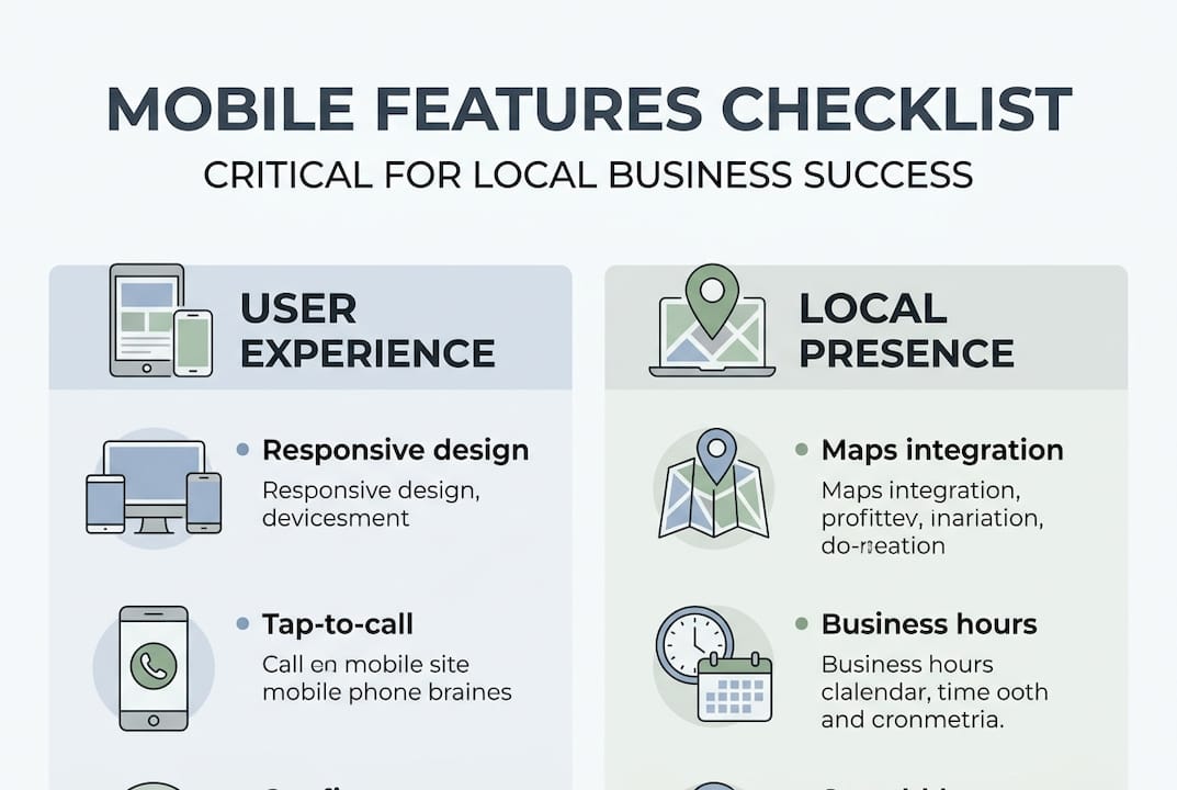 Infographic of mobile site essentials checklist