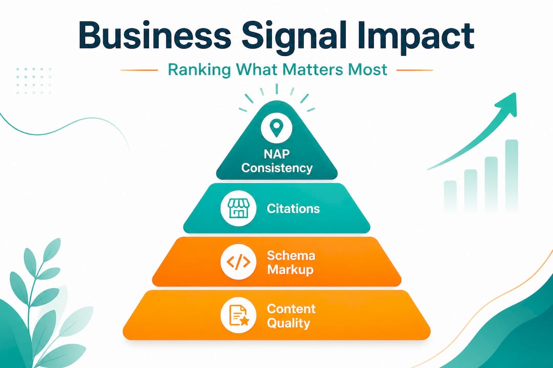 Pyramid infographic business signal impact ranking